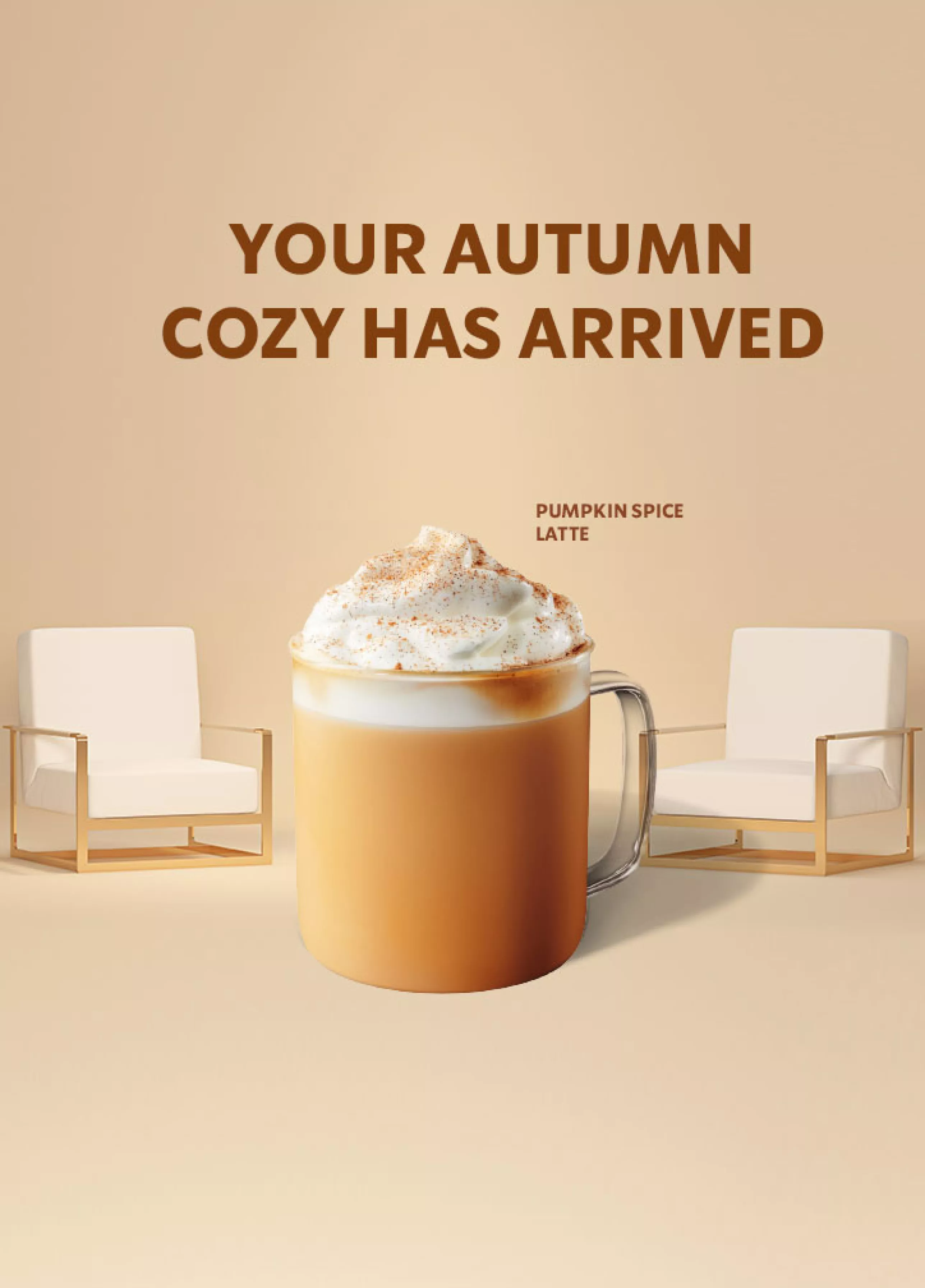 Vertical Banner Starbucks Pumpkin Spice At Home